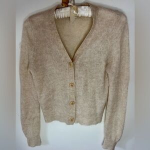 Madewell Beige Button-Up Cardigan